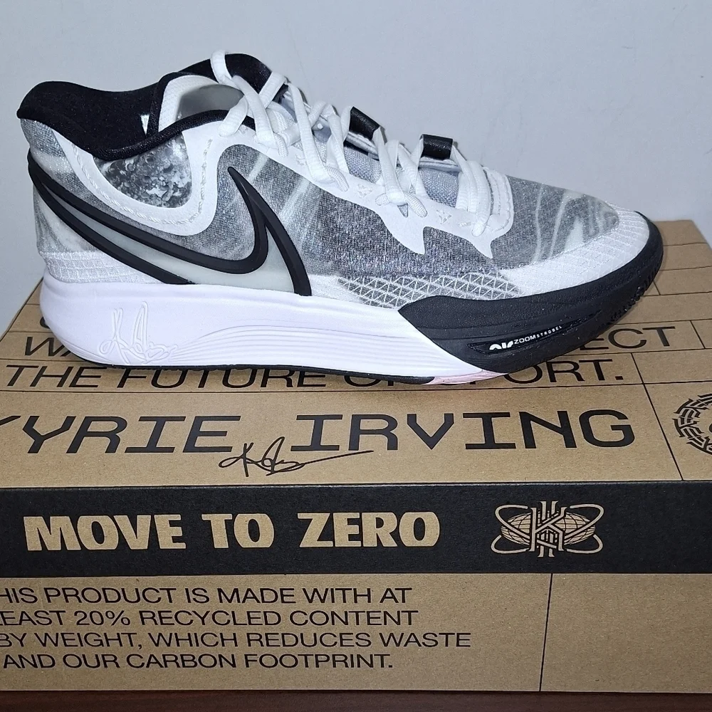 Nike Kyrie 8 White/White-Black. They're new with the box with no flaws.